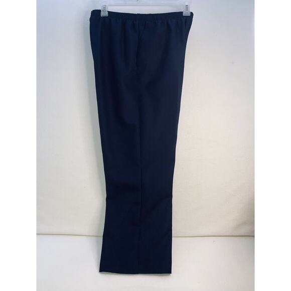 Sz 16 Alfred Dunner Pants Polyester Full Length PullOn Elastic Side Pockets Blue - Picture 3 of 11